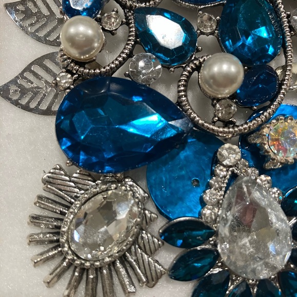 JEWELRY ART COLLAGE IN 3/D. HANDMADE UNIQUE DAZZLING COLORS - Picture 6 of 14